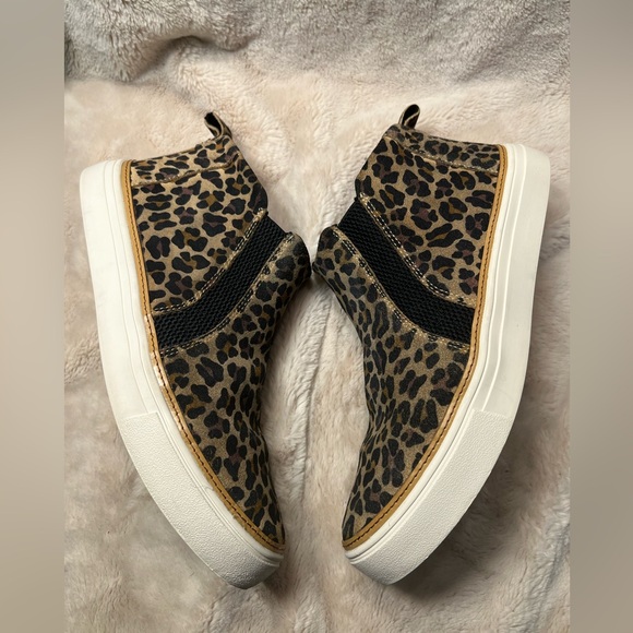 Toms Bryce Tan Classic Leopard Print Slip On Sneakers Women's Size 8.5 - Picture 8 of 8